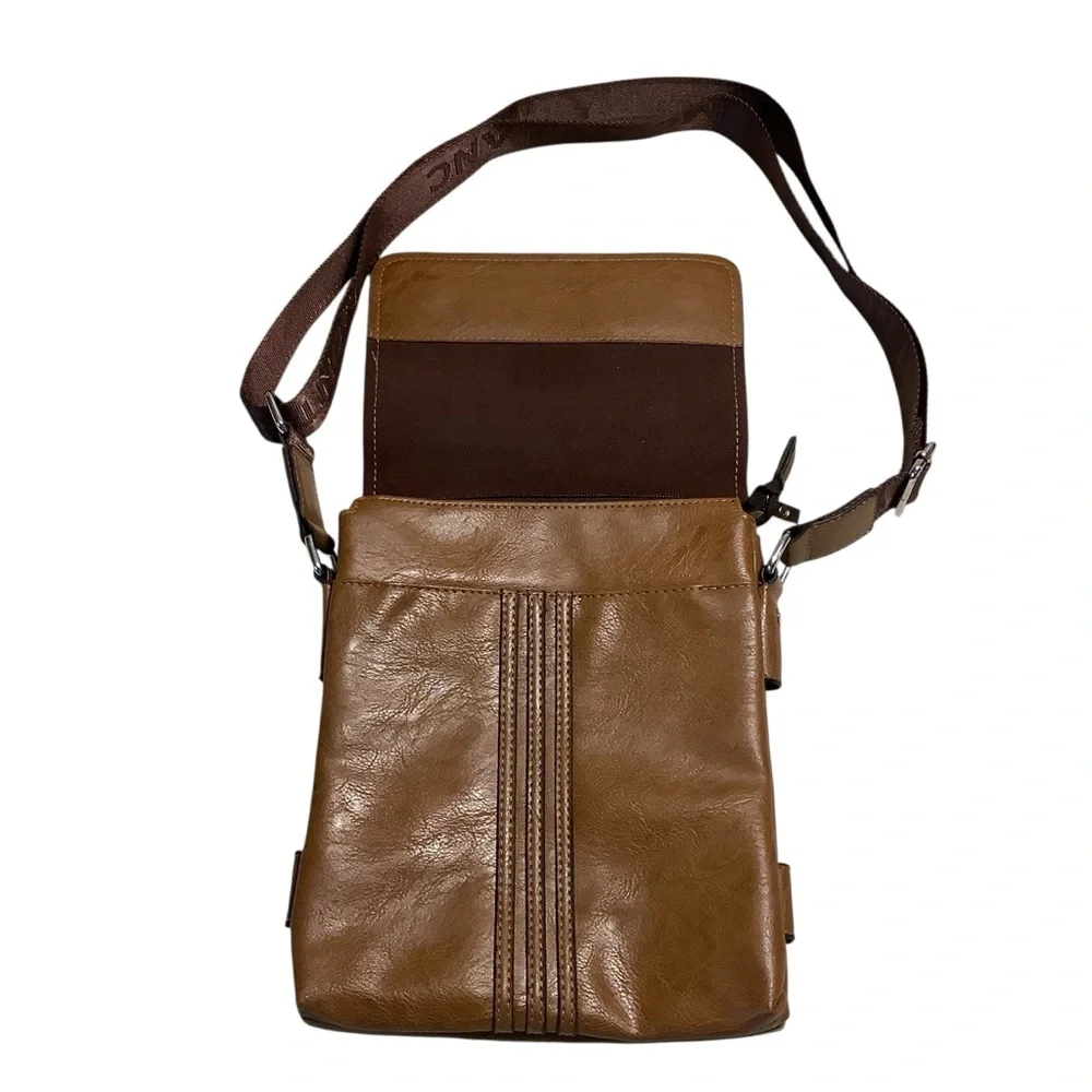Mont Blanc Brown Leather Men's Messenger Bag